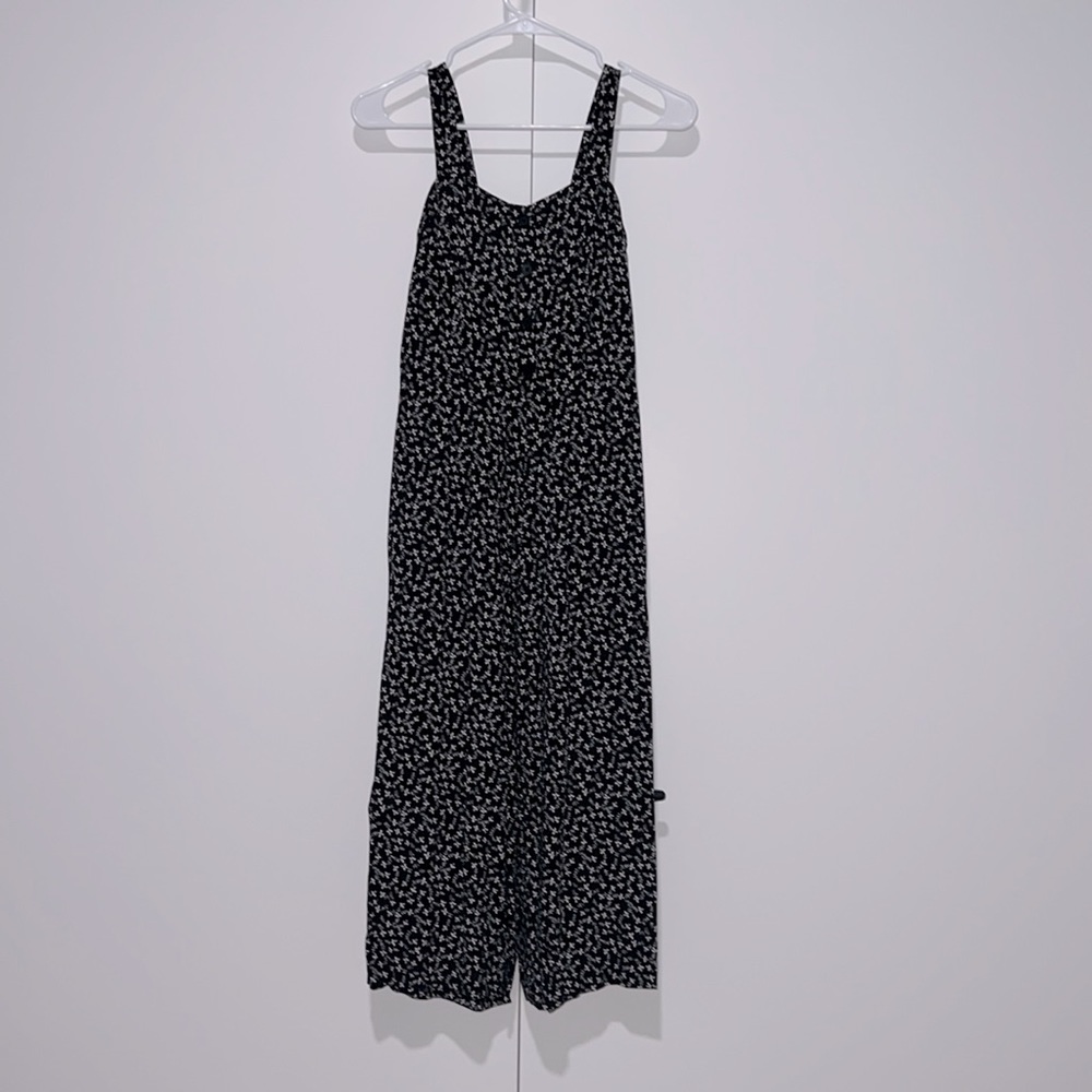 Black floral jumpsuit